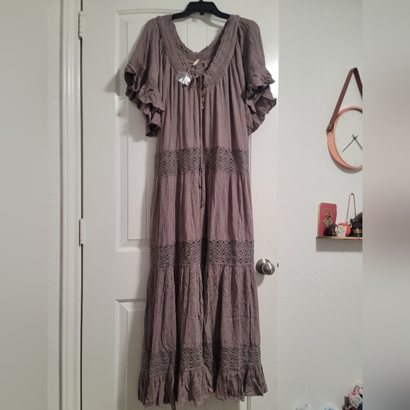 Free People Mauve Boho Maxi Dress - Picture 4 of 11